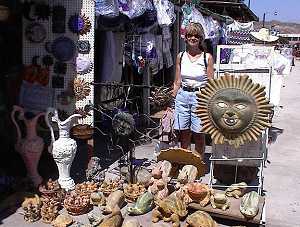 Browsing at a market in Tijuana