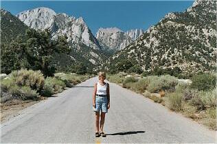 "Busy" road to Mt. Whitney