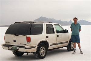 Driving on the Salt Flats